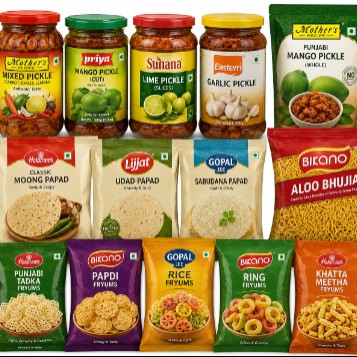Pickle, Papad & Fryums