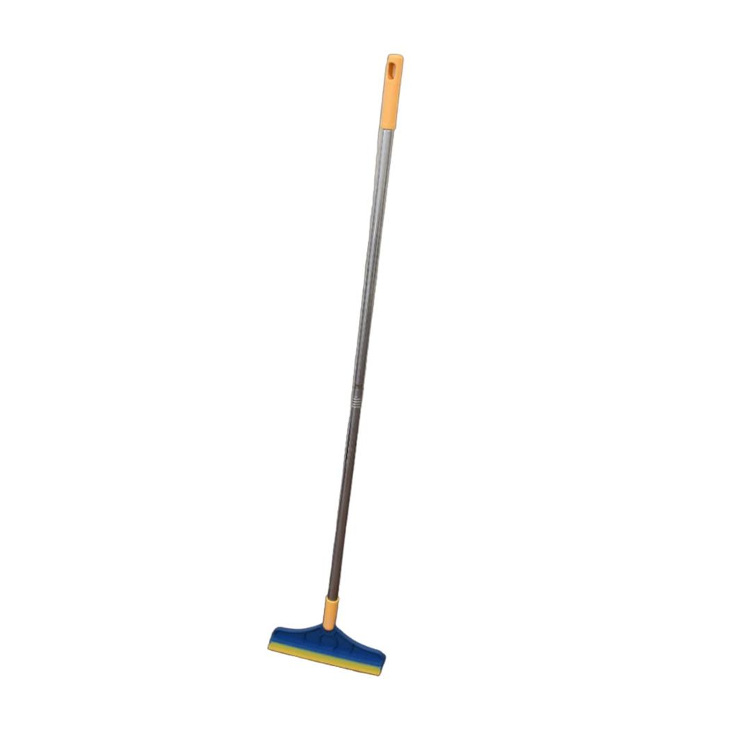 2-in-1 Long Handle Cleaning Brush & Wiper with Rotatable Head