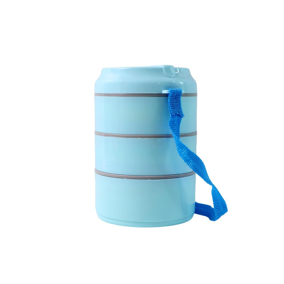 3-Layer Insulated Lunch Box Set with Handle & Strap