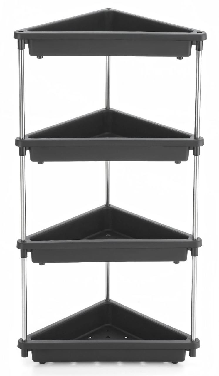 3-Layer Multipurpose Plastic Corner Storage Rack