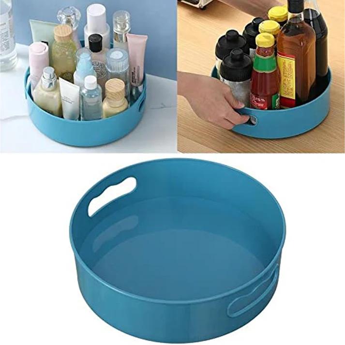 360° Rotating Kitchen Storage Organizer with Brown Box