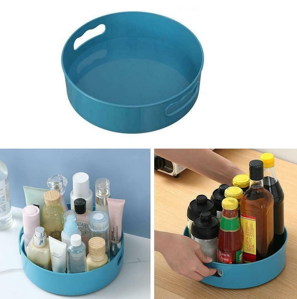 360° Rotating Kitchen Storage Organizer with Brown Box