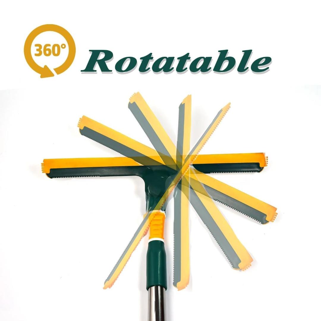 360° Rotating Mop: Stainless Steel, Microfiber Head & Adjustable Rod