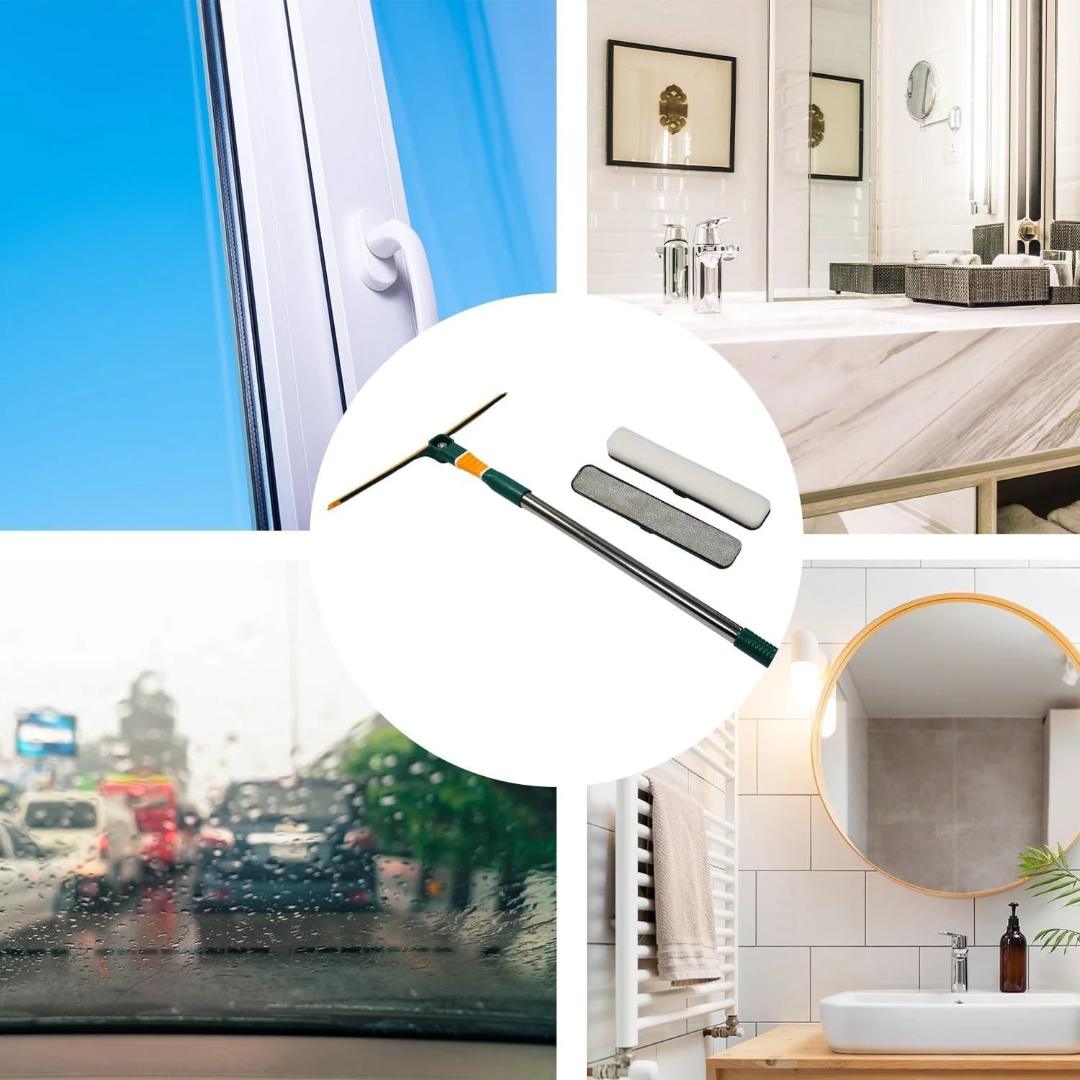360° Rotating Mop: Stainless Steel, Microfiber Head & Adjustable Rod