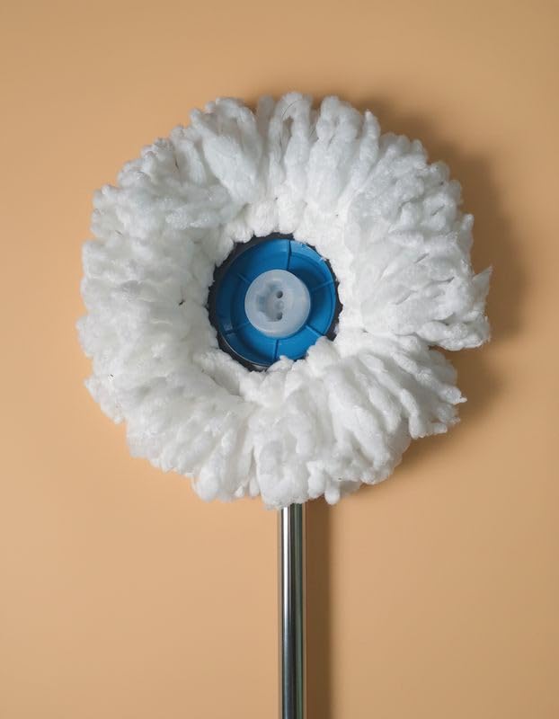 360° Rotating Mop: Stainless Steel, Microfiber Head & Adjustable Rod