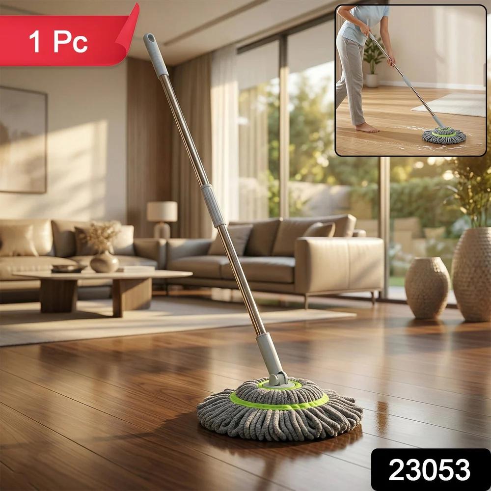 360° Spin Mop with Adjustable Handle & Microfiber Head