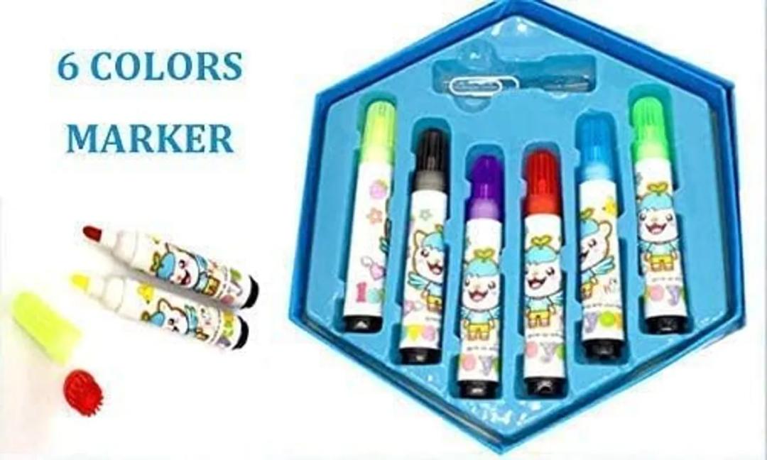 46-Piece Hexagon Art Set For Kids With Crayons, Color Pencils, Watercolors & Markers 