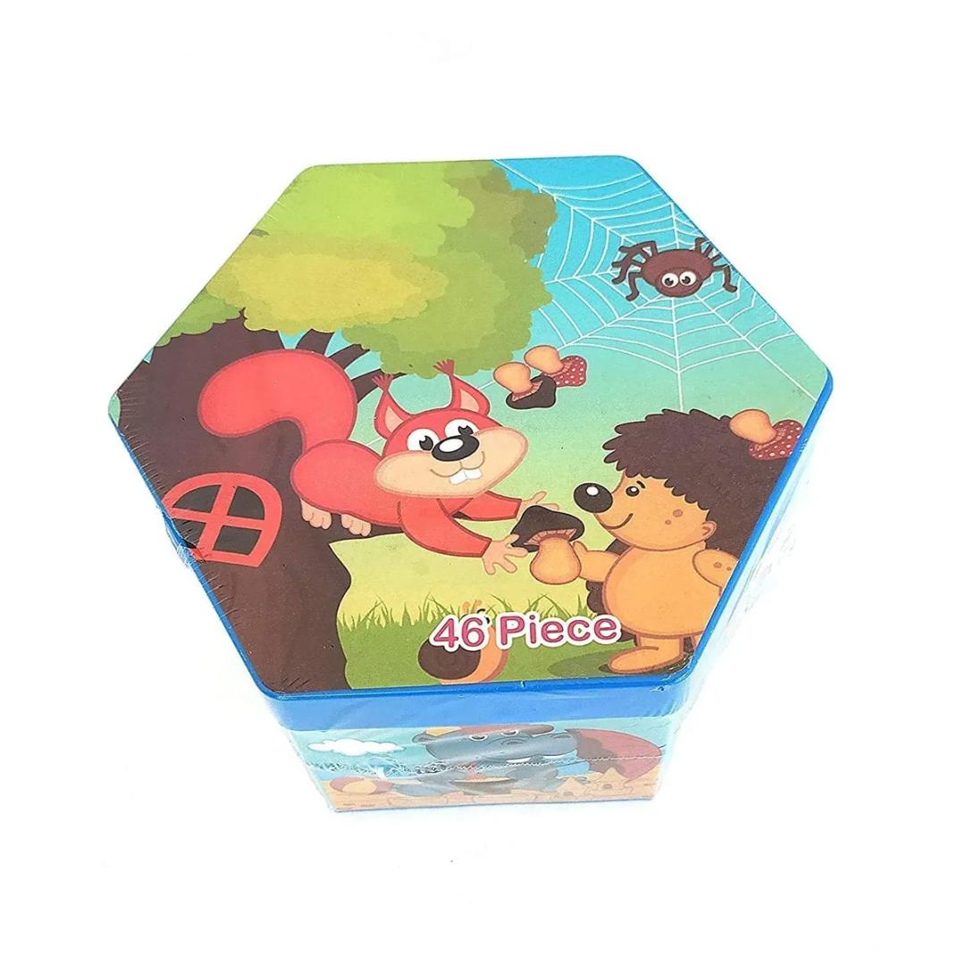 46-Piece Hexagon Art Set For Kids With Crayons, Color Pencils, Watercolors & Markers 