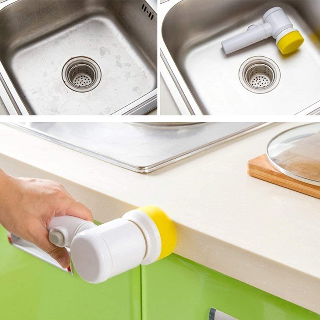 5 in 1 Electric Spin Cleaning Brush with Replaceable Heads