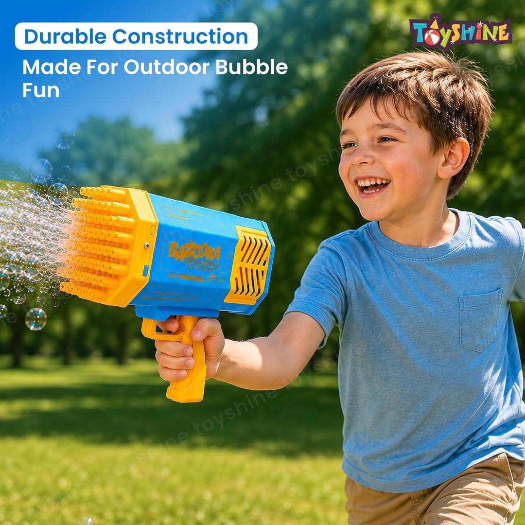 69 Holes Big Rechargeable Bubble Gun Powerful Machine Toy for Kids and Adults
