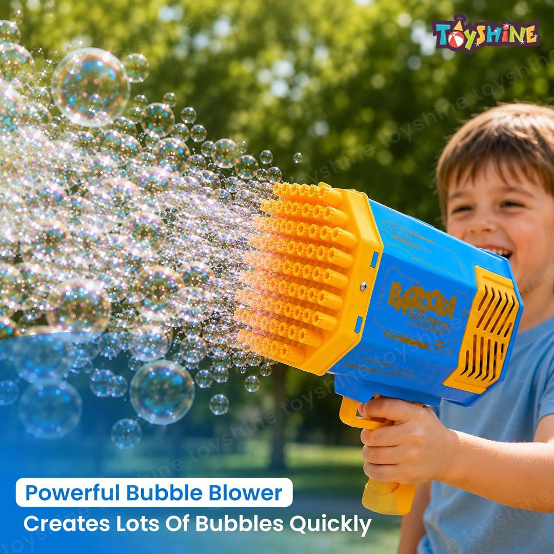69 Holes Big Rechargeable Bubble Gun Powerful Machine Toy for Kids and Adults