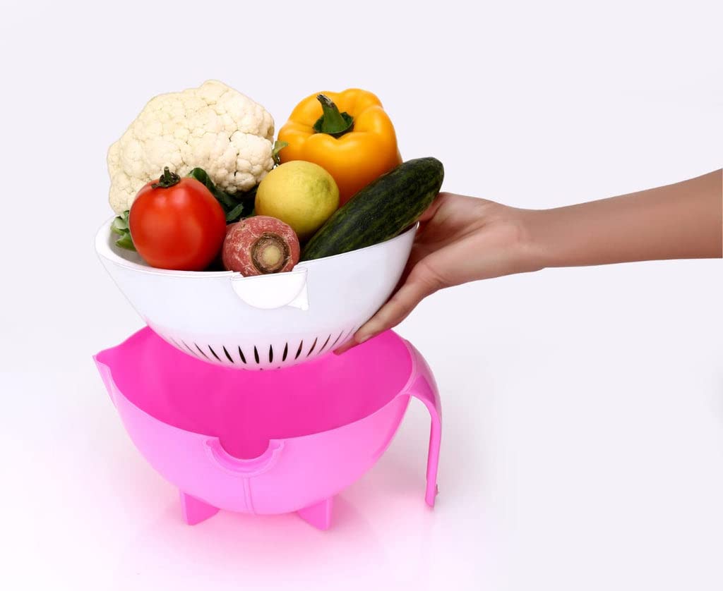 9-in-1 Multifunctional Vegetable Slicer and Shredder with Drain Basket