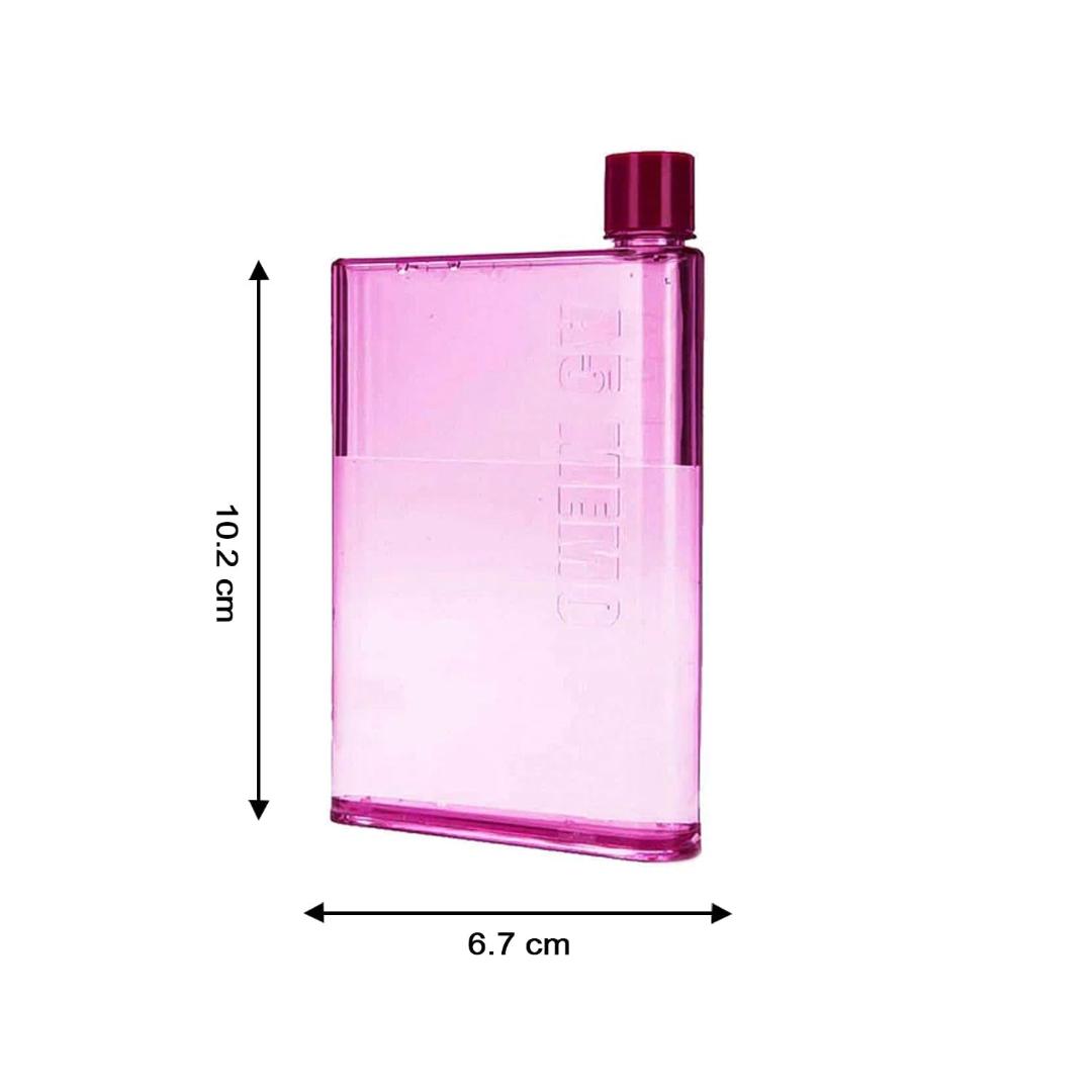 A5 Notebook Style Slim Plastic Water Bottle – 400ml Capacity