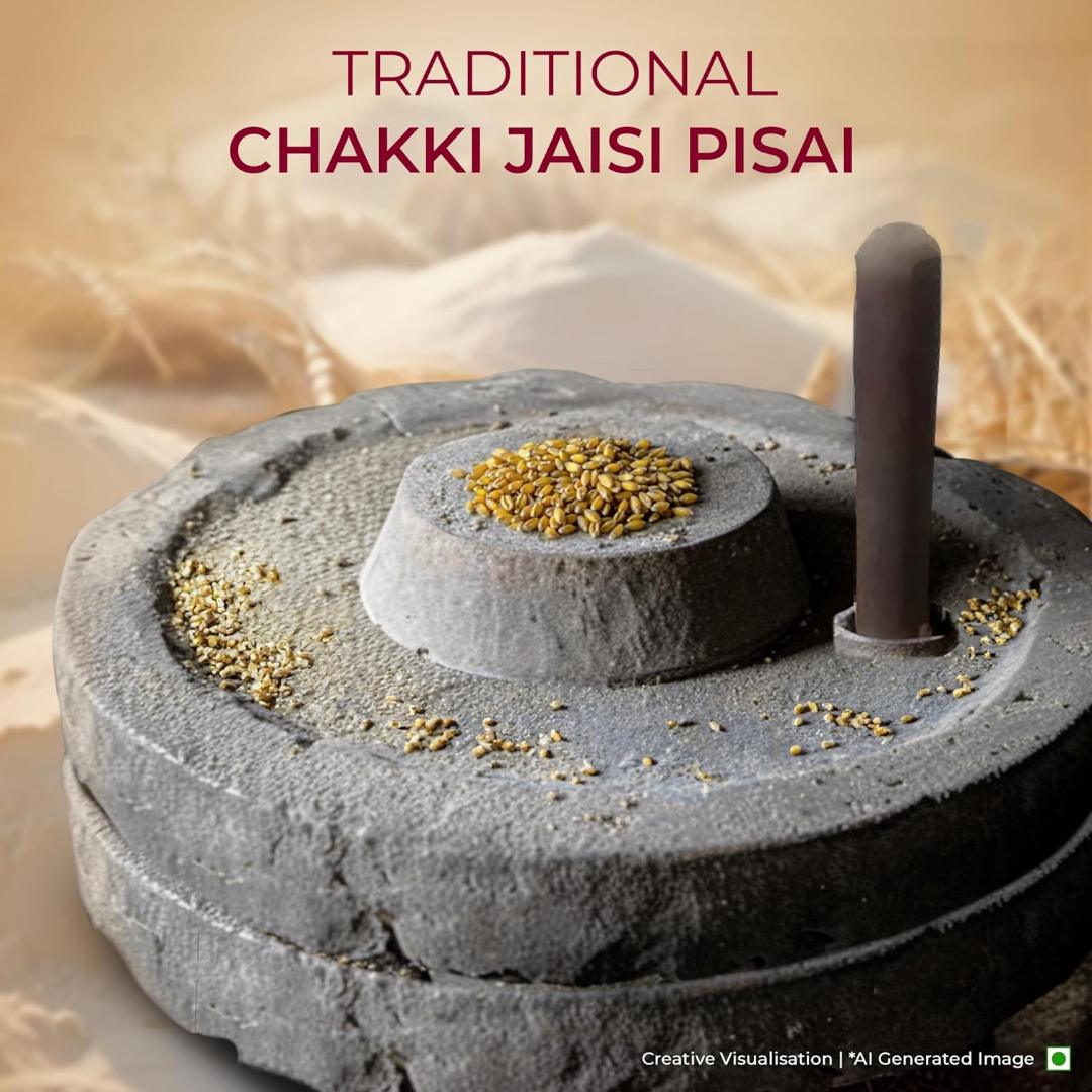 Aashirvaad 0% Maida, 100 % MP Chakki Atta, 5kg