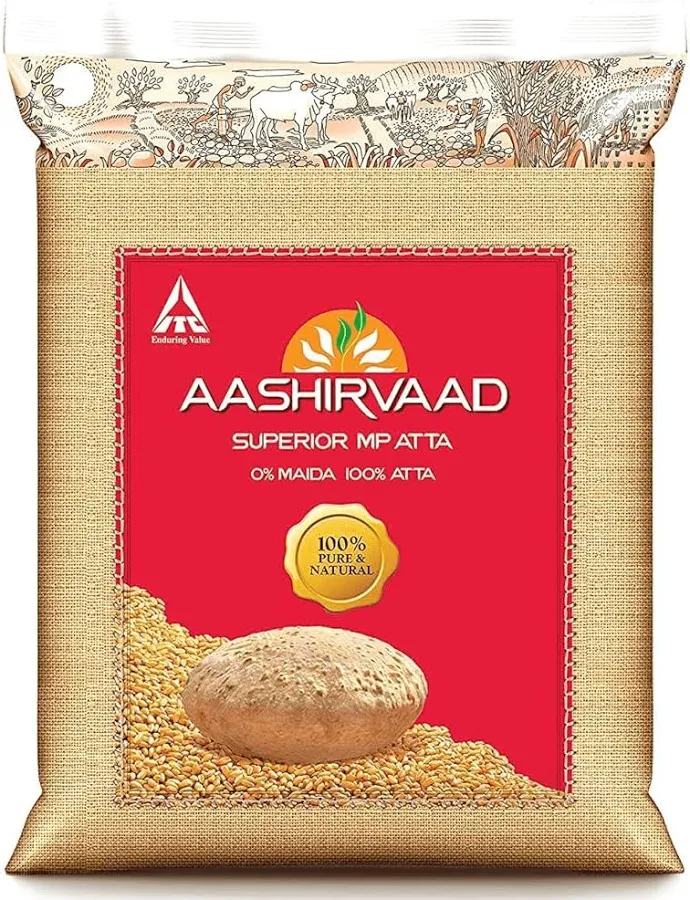 Aashirvaad 0% Maida, 100 % MP Chakki Atta, 5kg