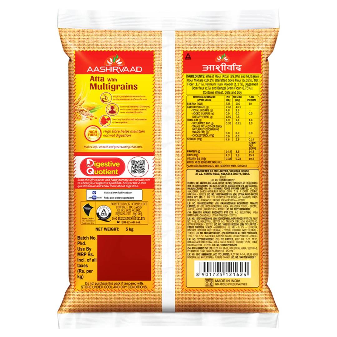 Aashirvaad High Fibre Multigrain Atta, 5kg