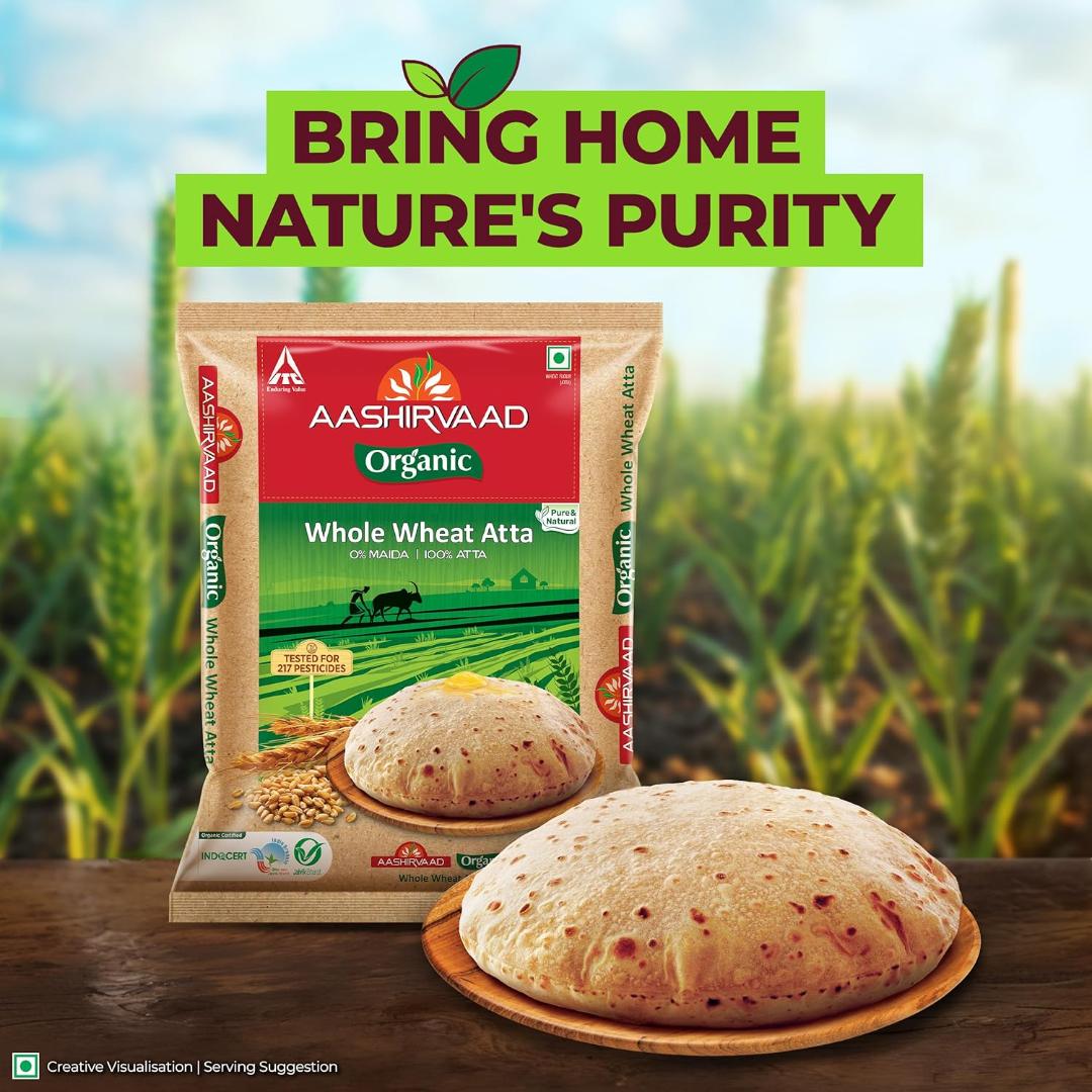 Aashirvaad Organic Atta, 5 kg