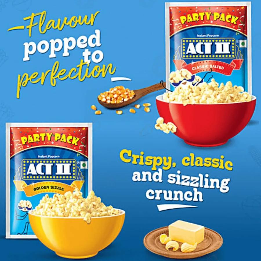 Act II Golden Sizzle Popcorn - Instant - Pack of 2
