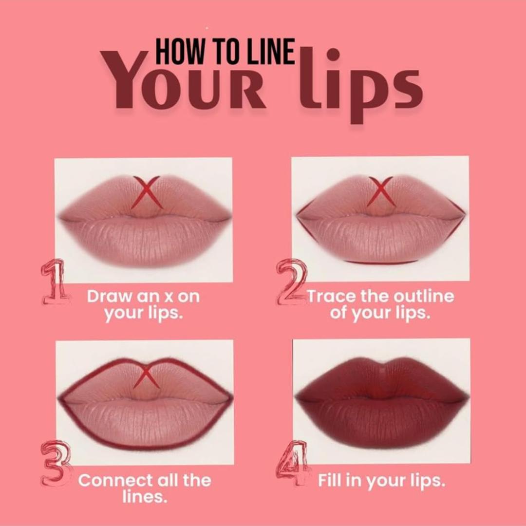 Adbeni Imported Kiss Matte Lip Liner Waterproof Smudge Proof & Long Lasting