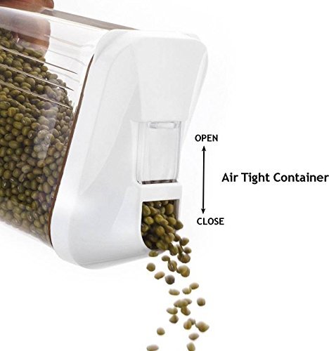 Airtight Cereal Dispenser Container with Sliding Lid - 1.5L Storage Box