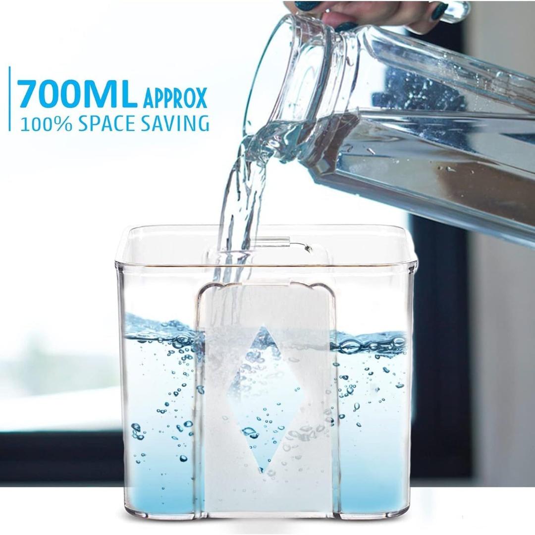 Airtight Food Storage Container Set - Clear Square Containers with Locking Lids