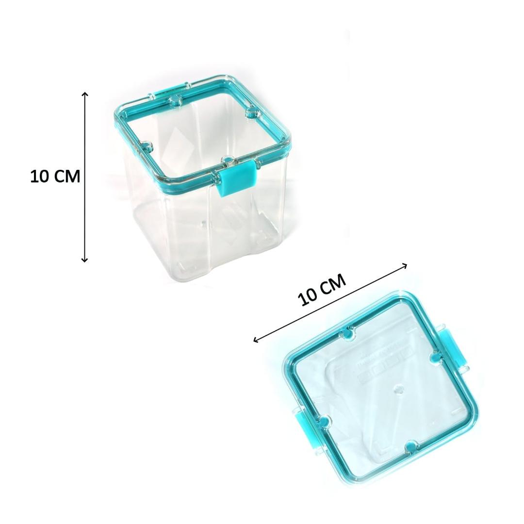 Airtight Food Storage Container Set - Clear Square Containers with Locking Lids