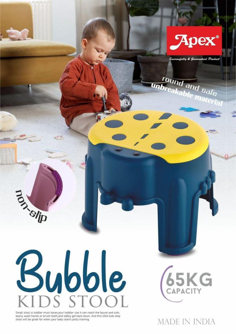 Apex Bubble Kids Stool | Durable Plastic Step Stool for Kids (1 Pc)