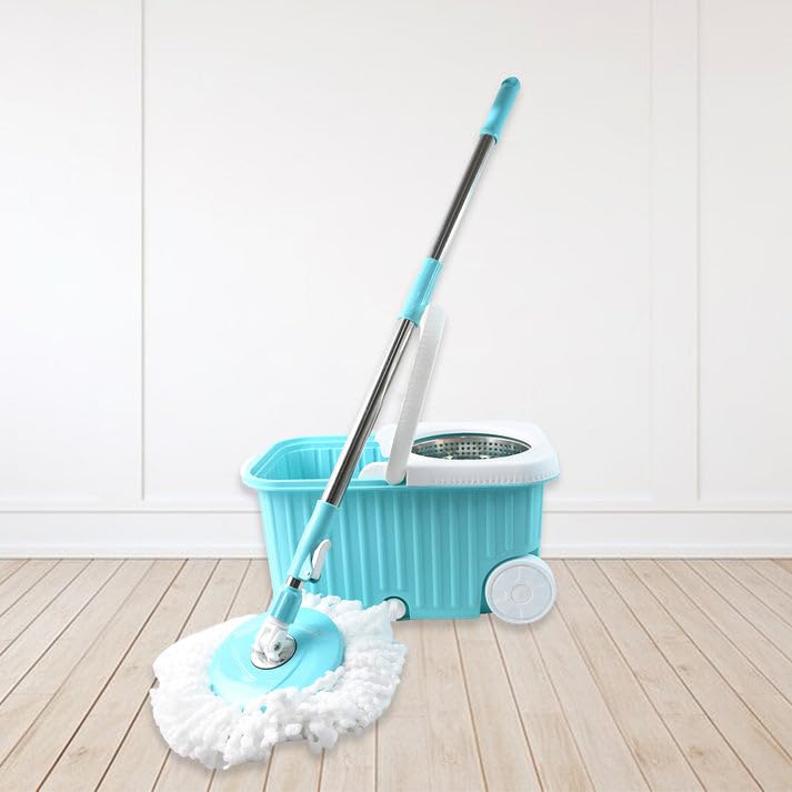 Apex Magic 360° Spin Mop with Stainless Steel Spinner & Bucket