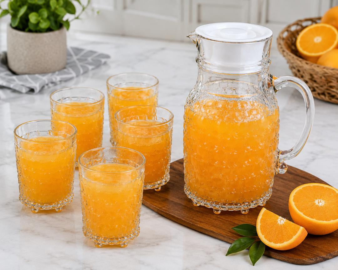 APEX SMART Premium Glass Juice Set (7 Pieces)
