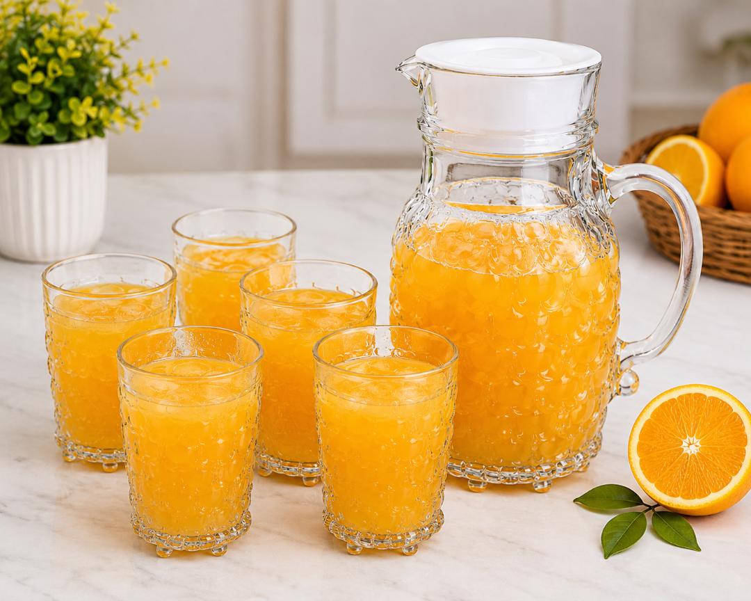 APEX SMART Premium Glass Juice Set (7 Pieces)