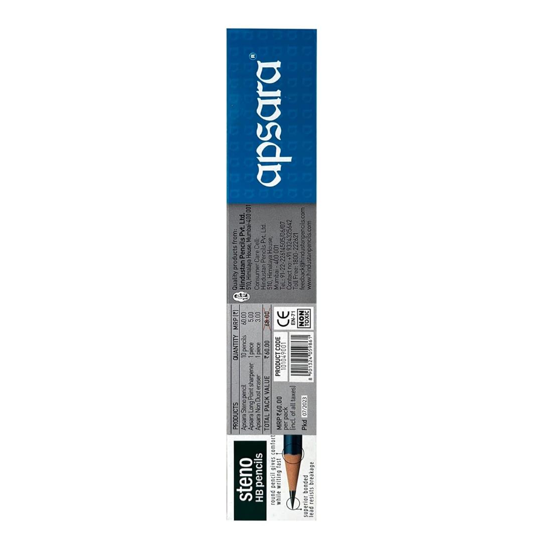Apsara Steno Pencils-Pack Of 10|Black