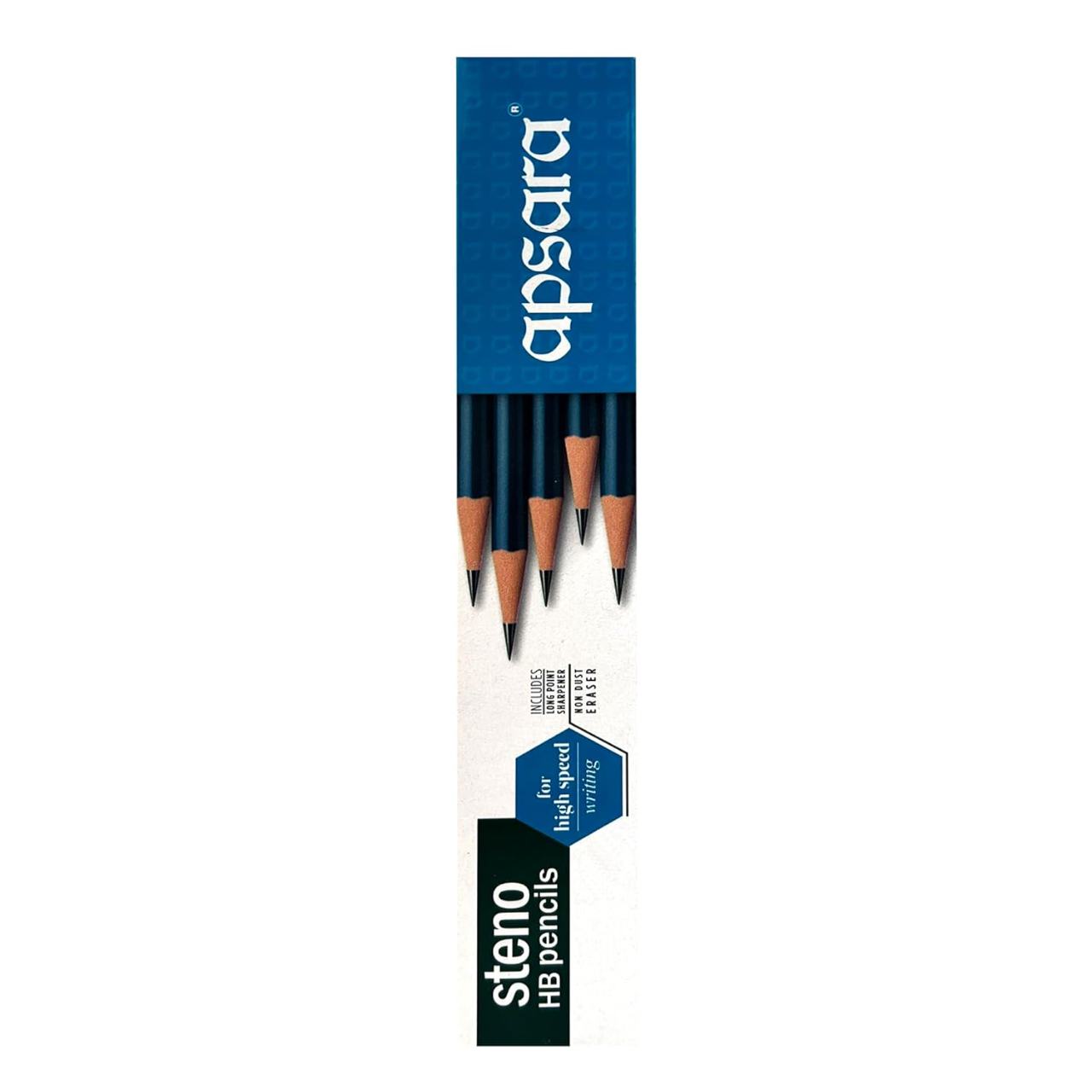 Apsara Steno Pencils-Pack Of 10|Black