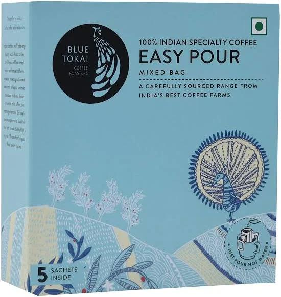 Blue Tokai Easy Pour Attikan Medium Dark Roast Coffee Bags (Nutty & Chocolatey)