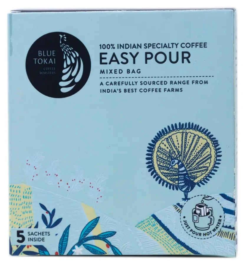 Blue Tokai Easy Pour Attikan Medium Dark Roast Coffee Bags (Nutty & Chocolatey)