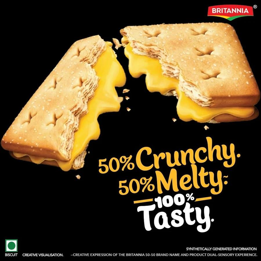 Britannia 5050 Cheeze Dipped Biscuit 150g
