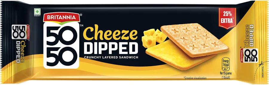 Britannia 5050 Cheeze Dipped Biscuit 150g