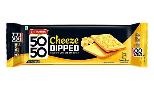 Britannia 5050 Cheeze Dipped Biscuit 150g