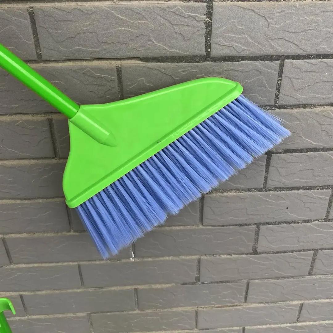 Broom and Dustpan Set with Long Handle -Green