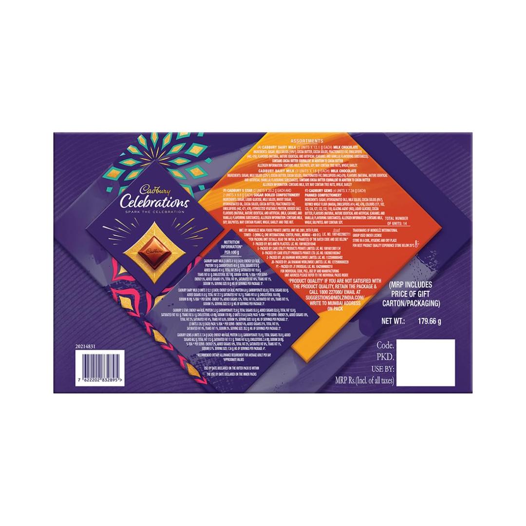 Cadbury Celebrations Assorted Chocolate Gift Pack 141.68g