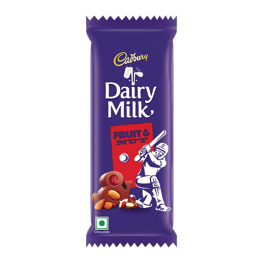 Cadbury Dairy Milk Fruit & Nut Chocolate Bar Cricket Pack 36g