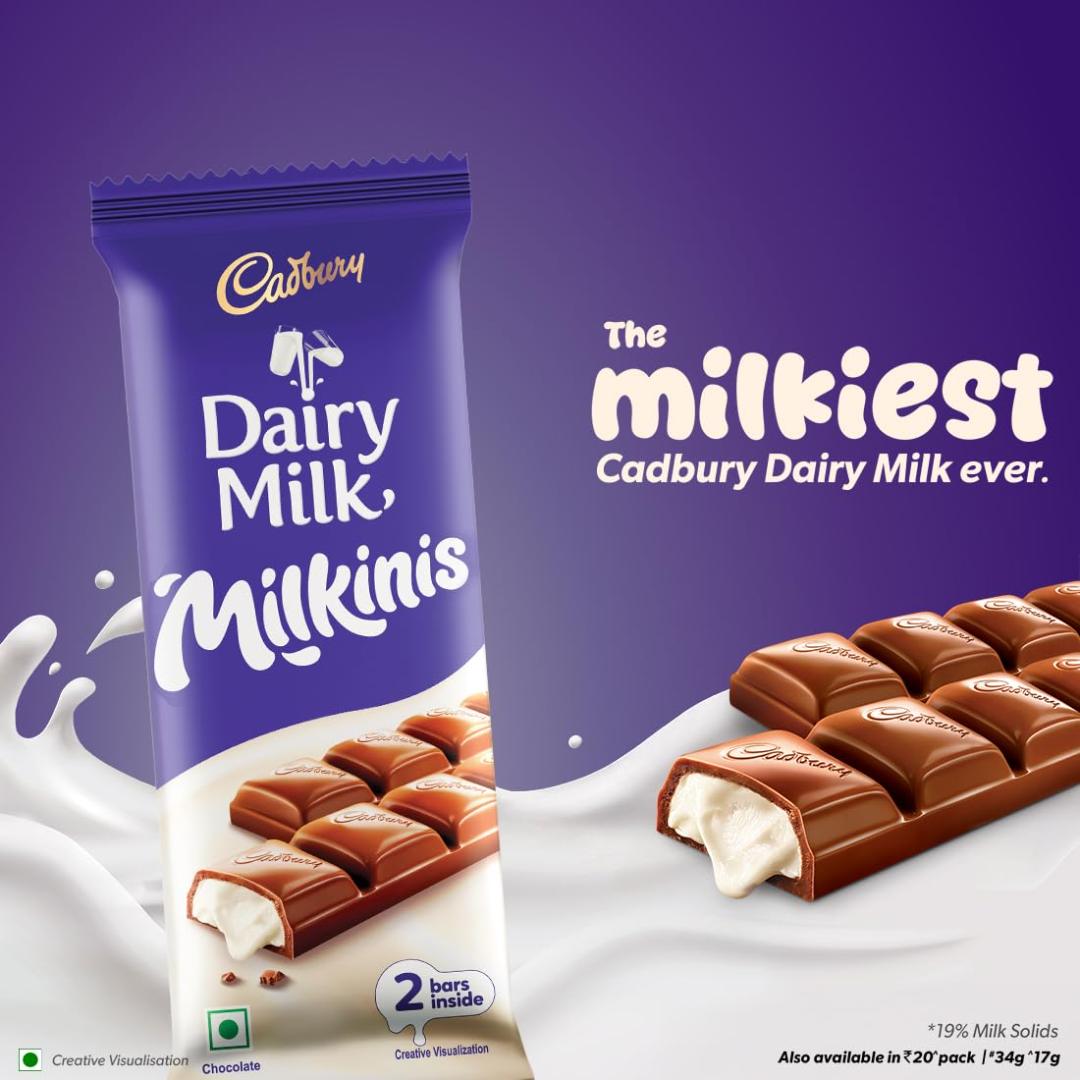 Cadbury Dairy Milk Milkinis Milk Chocolate Bar 34g
