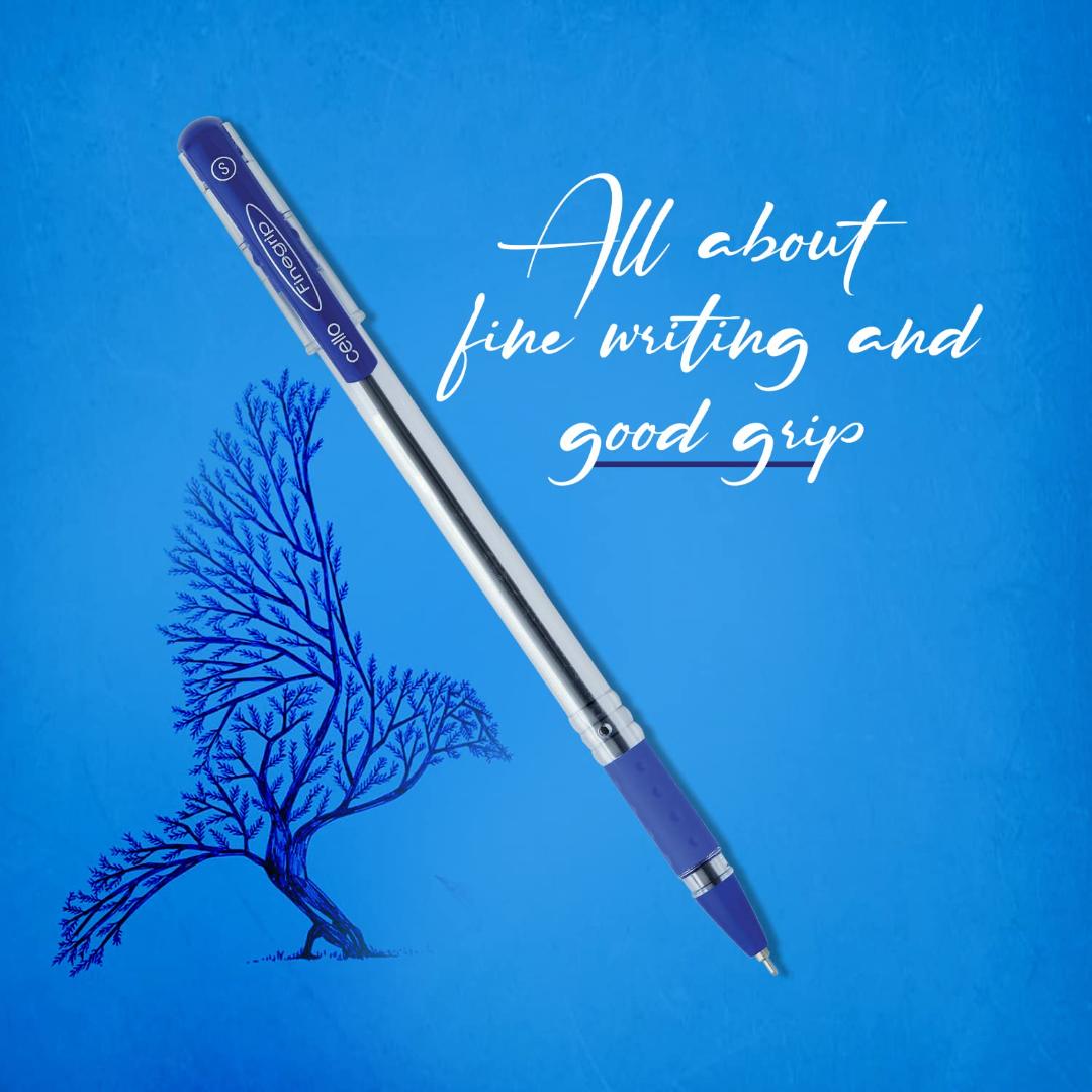 Cello Finegrip Ball Pen Set - Pack of 25 (Blue)