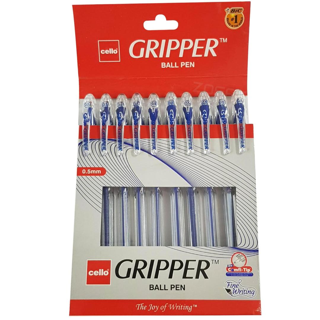 Cello Gripper-1 Ball Pen (Pack Of 10),Blue