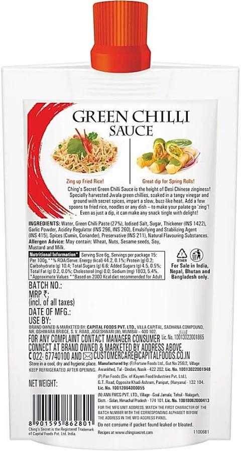 Ching's Green Chilli Sauce 90g