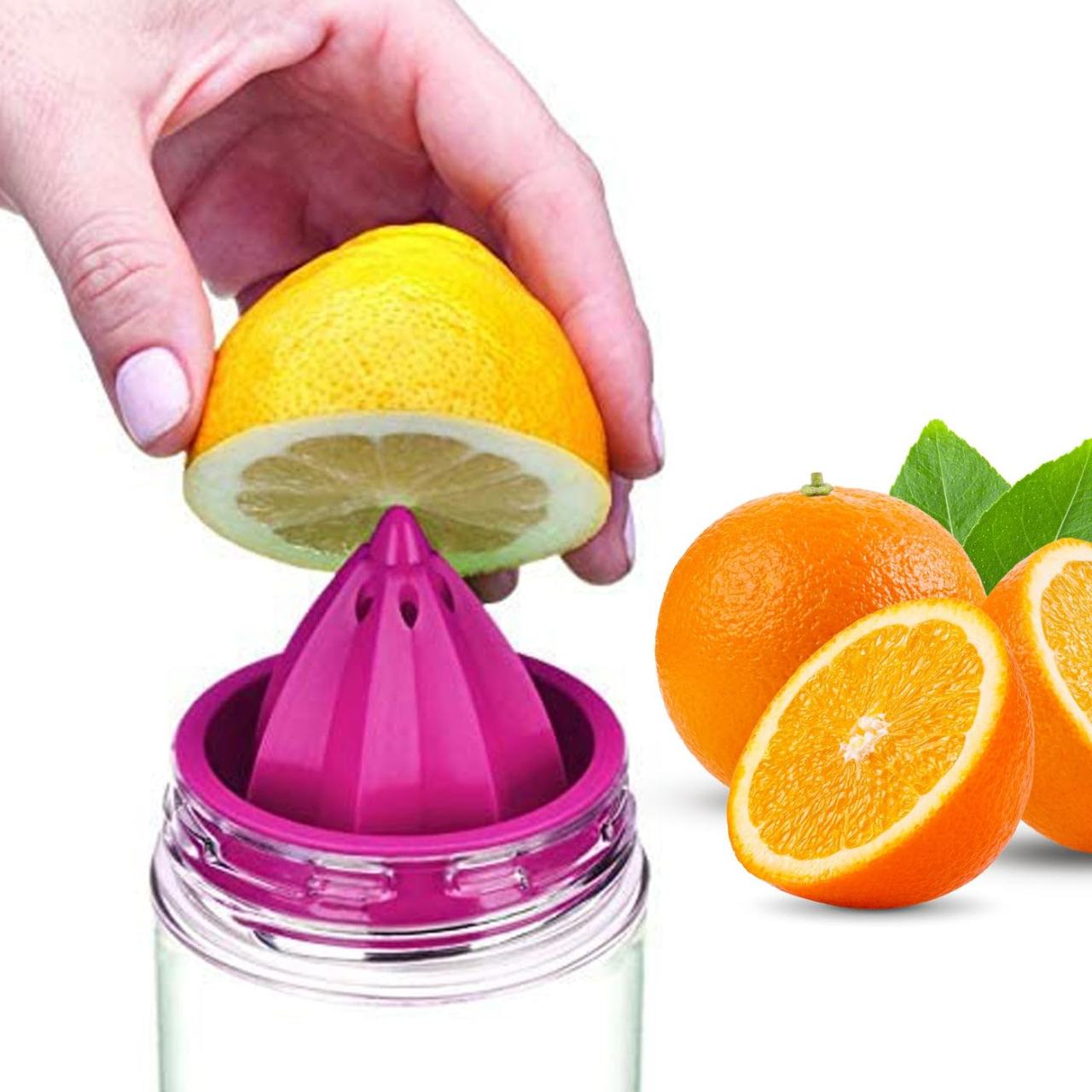 Citrus Juicer Sports Bottle - Instant Juice Infuser, BPA Free