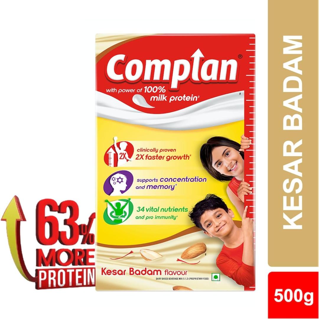 Complan Kesar Badam Kids Nutrition Drink Mix - Kesar Badam,500g