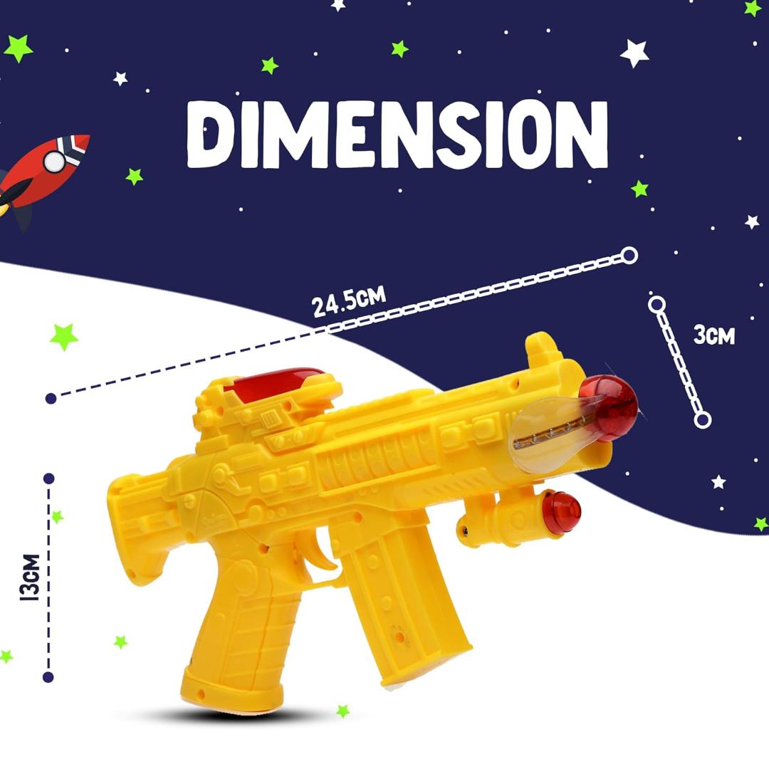 Concept Musical Transparent Glow Gear Gun With Rainbow Light ( 1 pcs )