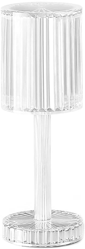 Crystal Table Lamp , Touch Control Atmosphere Nightstand Lamp With USB Charging Line