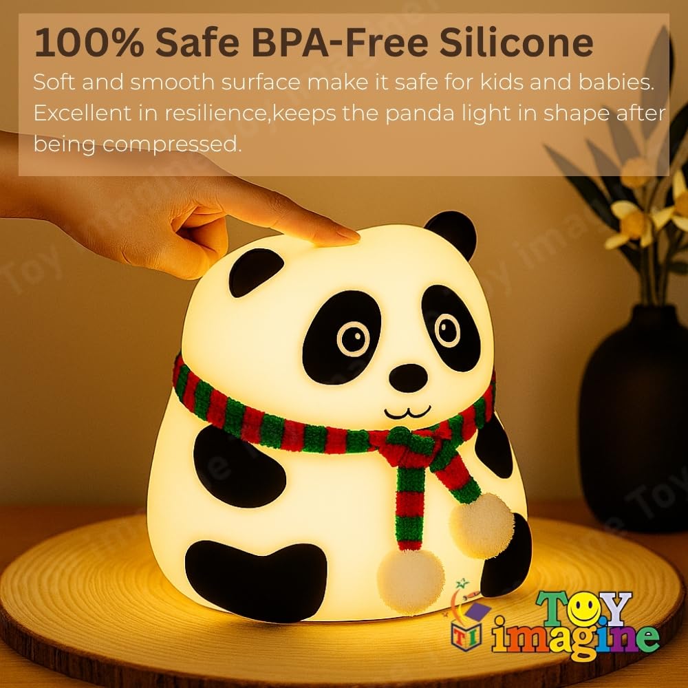Cute Panda LED Night Lamp with Touch Control for Kids Bedroom & Gifting