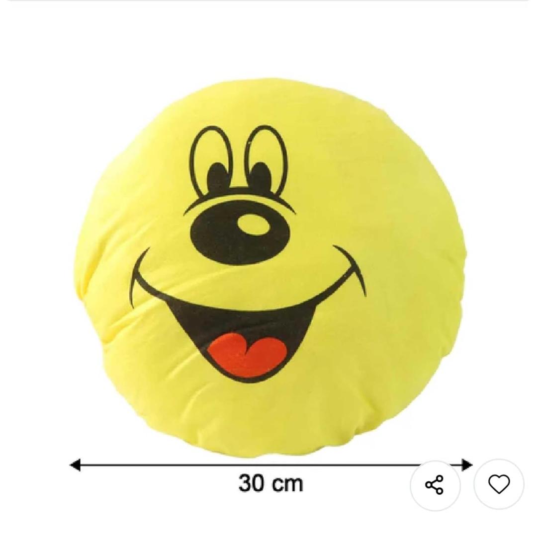 Cute Round Smiley Face Soft Plush Pillow Cushion 30x30 cm